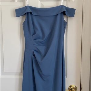 Light blue David’s bridal bridesmaids dress